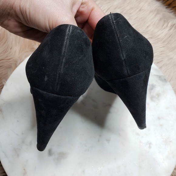 Miu Miu Black Suede Wedges - Picture 5 of 8